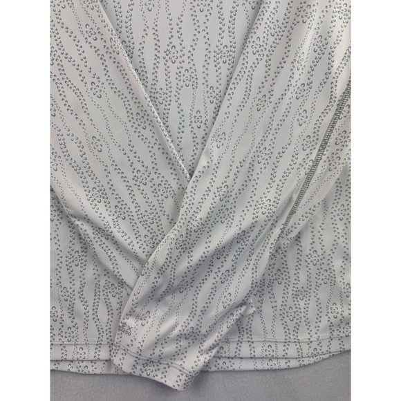 Simms SolarFlex UPF 50 Long Sleeve Fishing Shirt White Gray Print Women's L - Picture 2 of 8